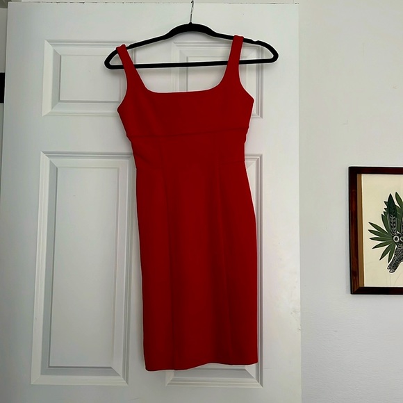 Diane Von Furstenberg Bridget Stretchy, Form Fitting Red Dress - Picture 1 of 4